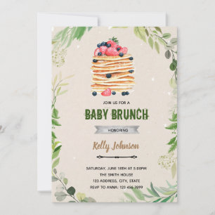 Brunch shower birthday invitation