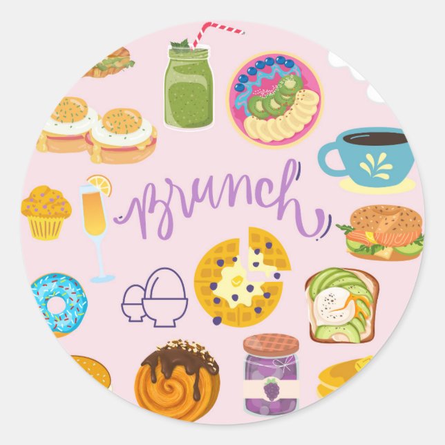  Brunch Squad Classic Round Sticker (Front)