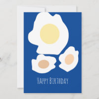 Brunch Three Eggs Breakfast Happy Birthday Card