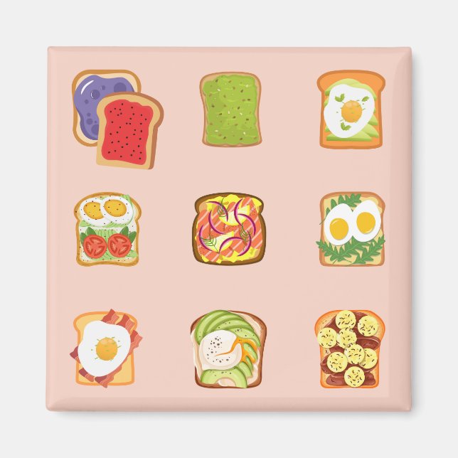 Brunch Toast Magnet (Front)