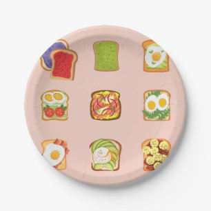 Brunch Toast Paper Plate