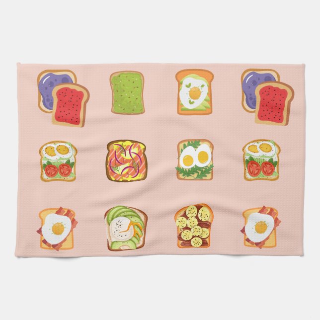 Brunch Toast Tea Towel (Horizontal)