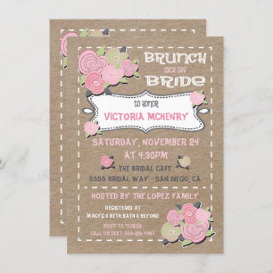 Brunch with the Bride Bridal Shower Invitations