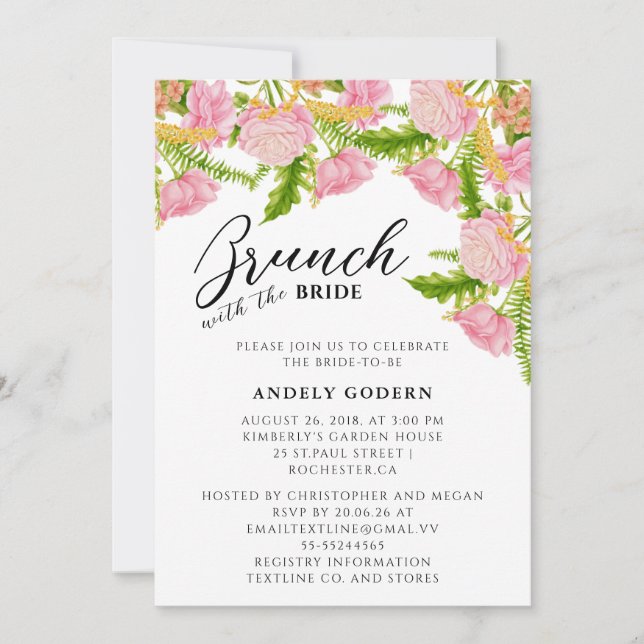 Brunch With the Bride Invitation (Front)