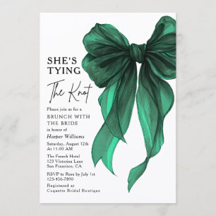 Brunch With The Bride She's Tying The Knot Bow Invitation