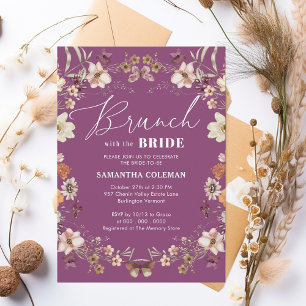 Brunch with the Bride Wildflower Bridal Shower Invitation