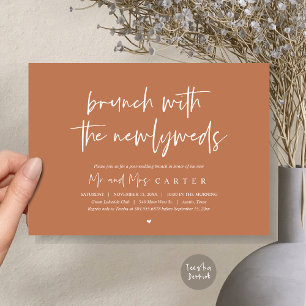 Brunch with the newlyweds, post wedding, in Copper Invitation
