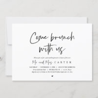 Brunch with the newlyweds, post wedding invitation