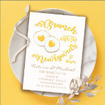 Brunch with the newlyweds Post Wedding Invitation<br><div class="desc">Cute and modern post wedding brunch with the Newlyweds. Features a fried egg with a yolk heart and fun fonts.
Hand drawn illustration by McBooboos
Need help with the layout,  just email me tkatz@me.com</div>