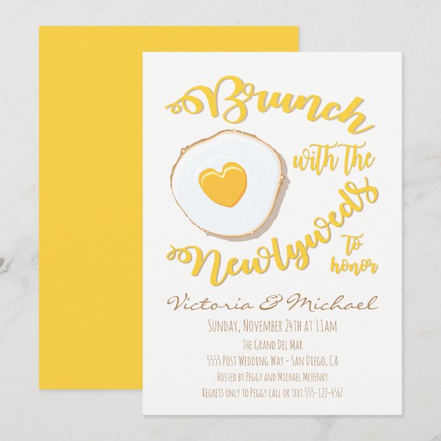 Brunch with the newlyweds Post Wedding Invitation (Front/Back)