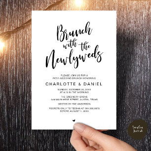 Brunch with the newlyweds, Wedding Elopement Invitation