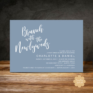 Brunch with the newlyweds, Wedding Elopement Invitation