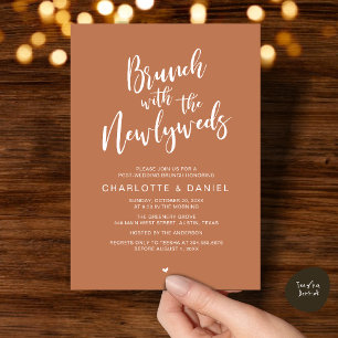 Brunch with the newlyweds, Wedding Elopement Invitation