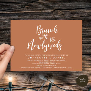 Brunch with the newlyweds, Wedding Elopement Invitation