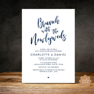 Brunch with the newlyweds, Wedding Elopement Invitation