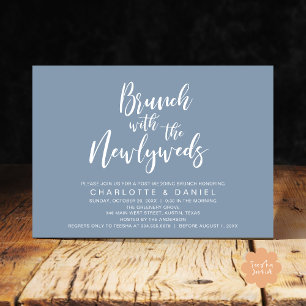 Brunch with the newlyweds, Wedding Elopement Invitation