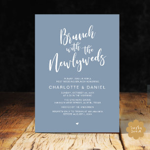 Brunch with the newlyweds, Wedding Elopement Invitation