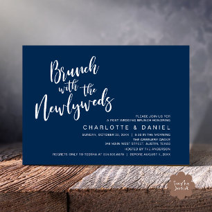 Brunch with the newlyweds, Wedding Elopement Invitation