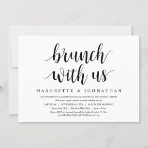 Brunch With The Newlyweds, Wedding Elopement Invitation