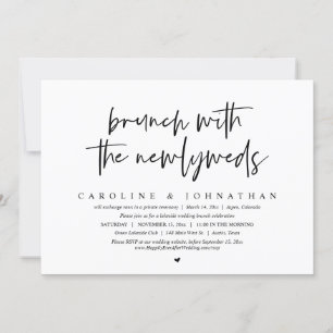 Brunch with the Newlyweds, Wedding Elopement Party Invitation