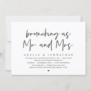 Brunching As Mr and Mrs, Post Wedding Brunch Invitation