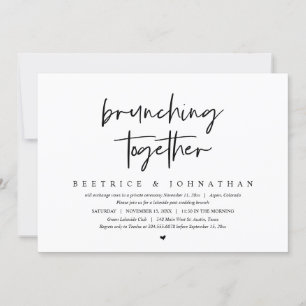 Brunching Together, Wedding Elopement Brunch  Invitation