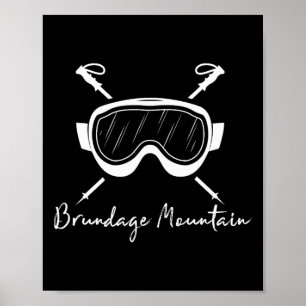 Brundage Mountain Idaho Ski Goggles Skiing Skier D Poster