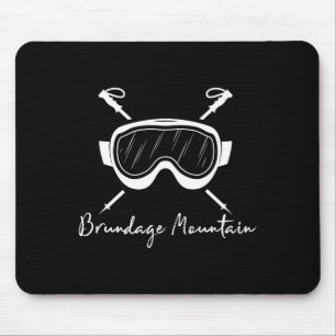 Brundage mountain idaho ski goggles skiing skier mouse mat