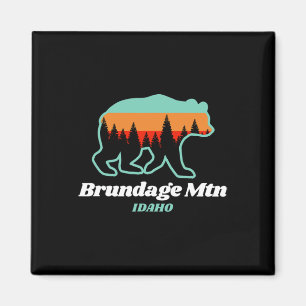 Brundage Mountain Idaho Skiing Snowboarding Bear Magnet