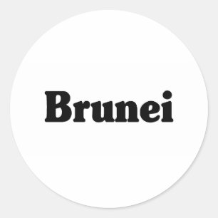 Brunei Classic Style Round Sticker