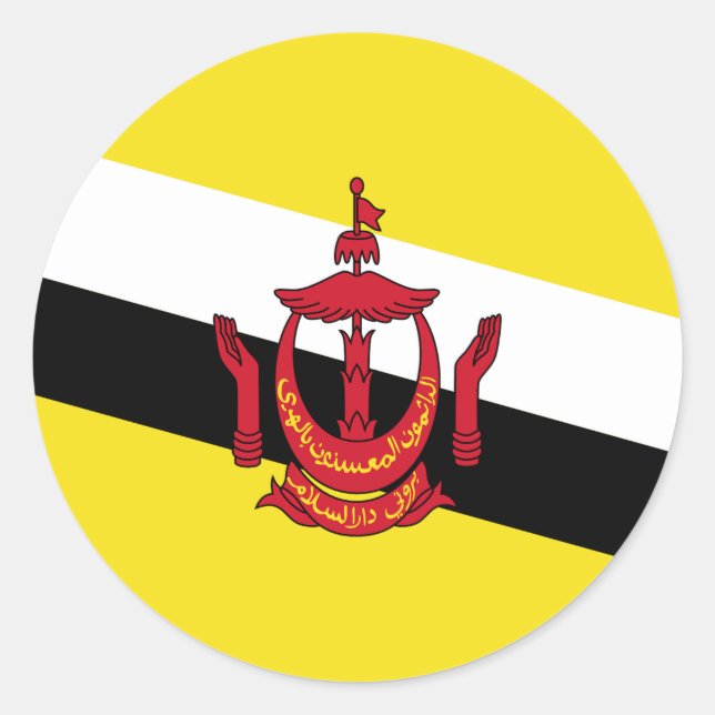 Brunei Flag Classic Round Sticker (Front)