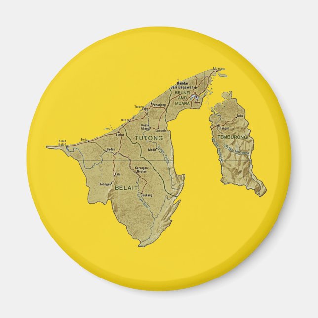 Brunei Map Magnet (Front)