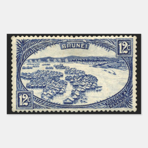 Brunei stamp 1924 rectangular sticker