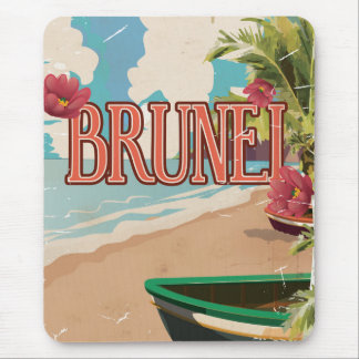 Brunei vintage travel poster art. mouse mat