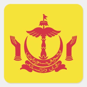 Bruneian National Emblem, Brunei Square Sticker