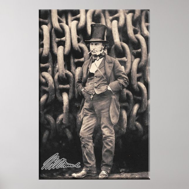 BRUNEL Isambard Kingdom Brunel Engineer Genius Poster (Front)