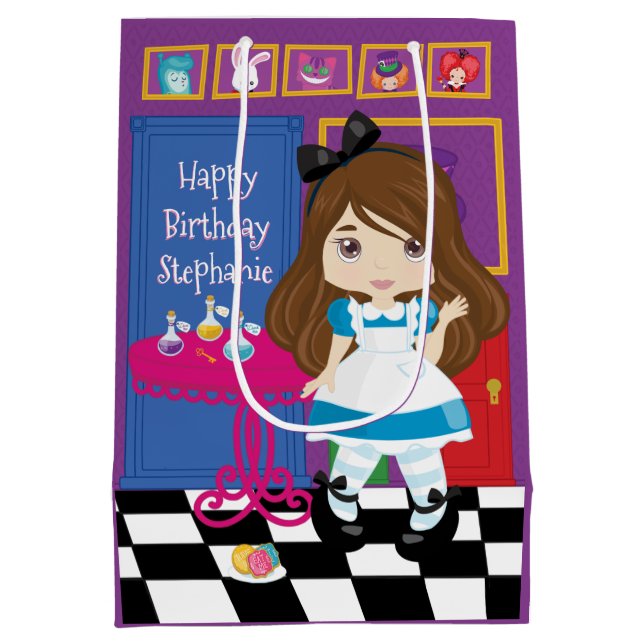 Brunette Alice - Drink Me Medium Gift Bag (Back)