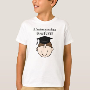Brunette Boy Kindergarten Graduate T-Shirt