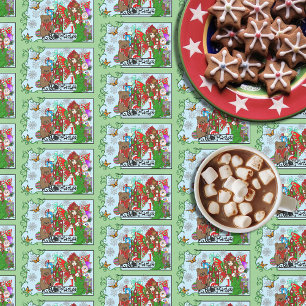 Brunette Christmas Present Fairy Tablecloth