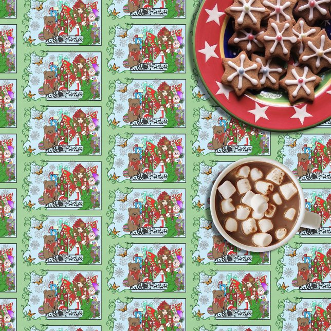 Brunette Christmas Present Fairy Tablecloth (Creator Uploaded)