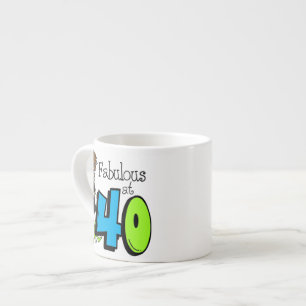 Brunette Fabulous at 40 Birthday Espresso Cup