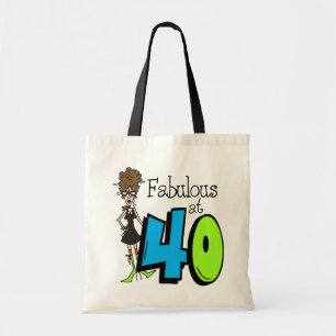 Brunette Fabulous at 40 Birthday Tote Bag