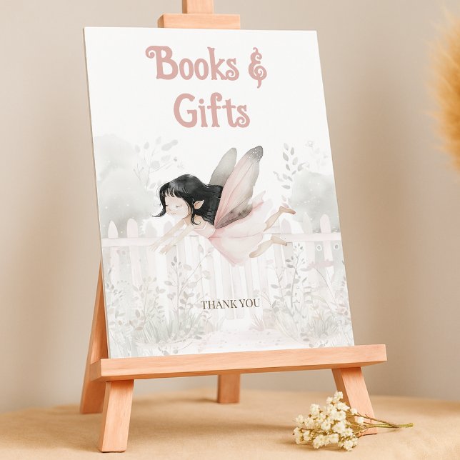 Brunette Fairy Books for Baby Table Sign (Creator Uploaded)