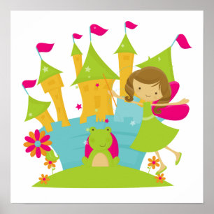 Brunette Fairy Princess Poster