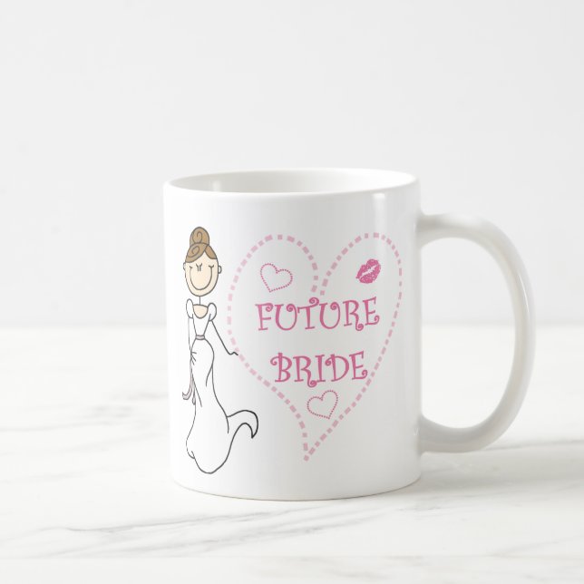 Brunette Future Bride Coffee Mug (Right)