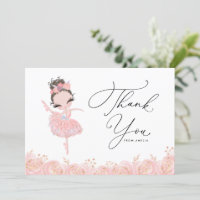 Brunette Girl Ballerina in Pink Dress Birthday