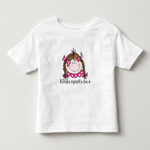Brunette Girl Kindergartener Toddler T-Shirt