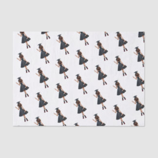 Brunette Graduate 'I Did It!' Tissue Paper | Gradu