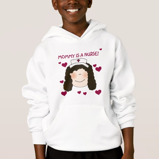 Brunette Mummy is a Nurse T-shirts and Gifts (Front)