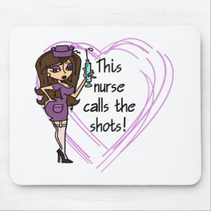 Brunette Nurse T-shirts and Gifts Mouse Mat